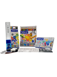 Doms Stationery Set Plastic Multicolor 24x18x4 CM 3+