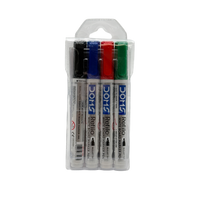 Doms Whiteboard Marker Plastic Multicolor 4 Pcs 3+