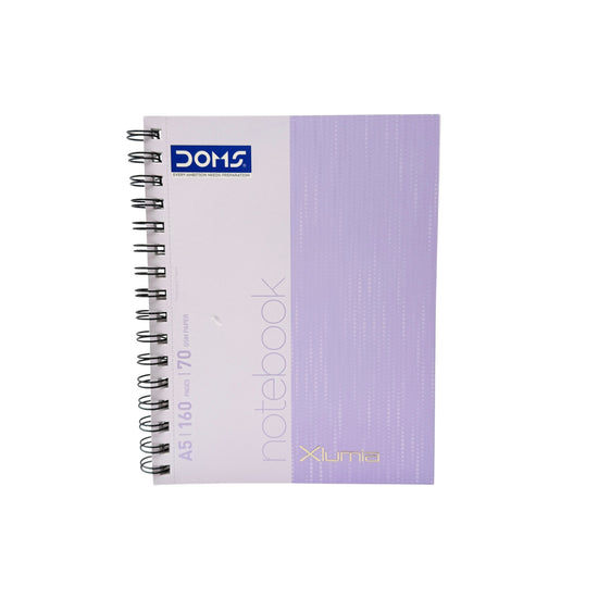 Doms A5 Xlumia Wiro Notebook Plastic Blue 80 Sheets 3+