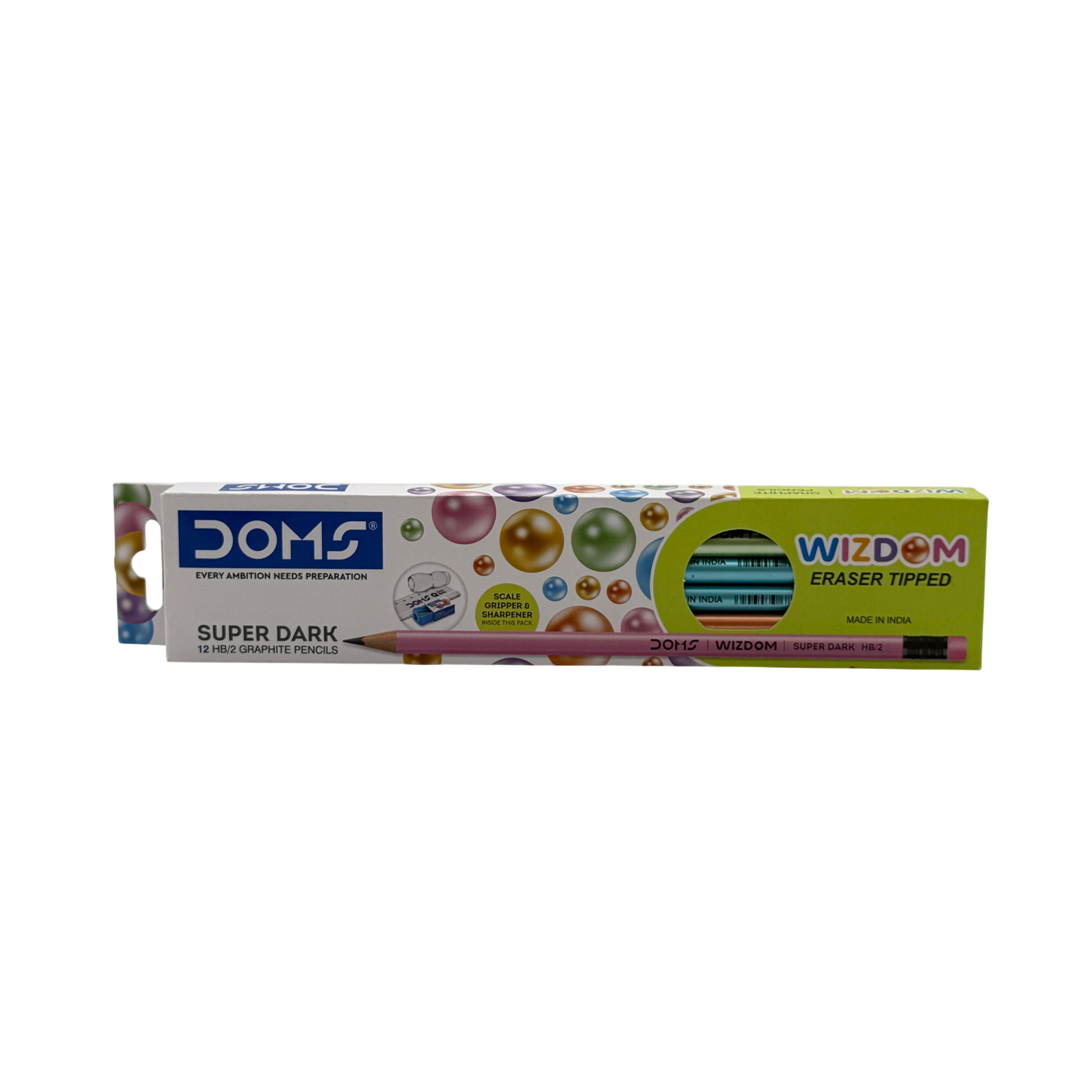 Doms Pencil Plastic Black 19.5x8x1.2 CM 12 Pcs 3+