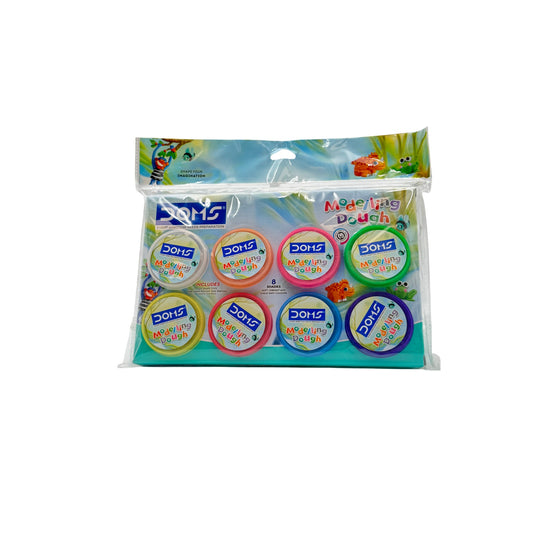 Doms Dough Can Plastic Multicolor 8 Pcs 3+