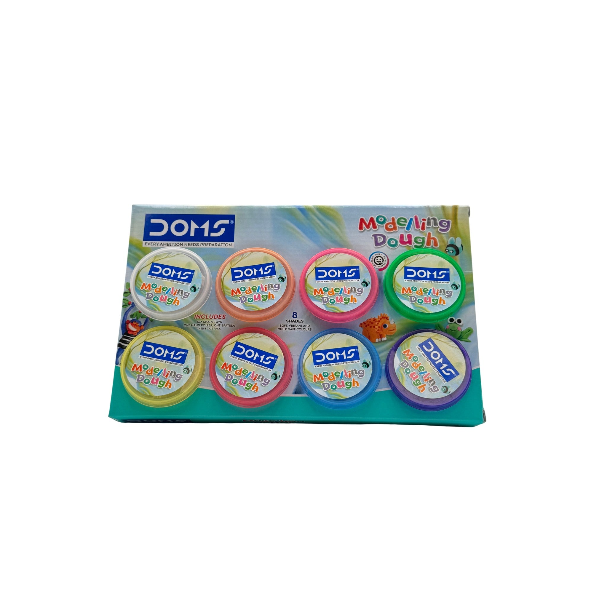 Doms Dough Can Plastic Multicolor 8 Pcs 3+
