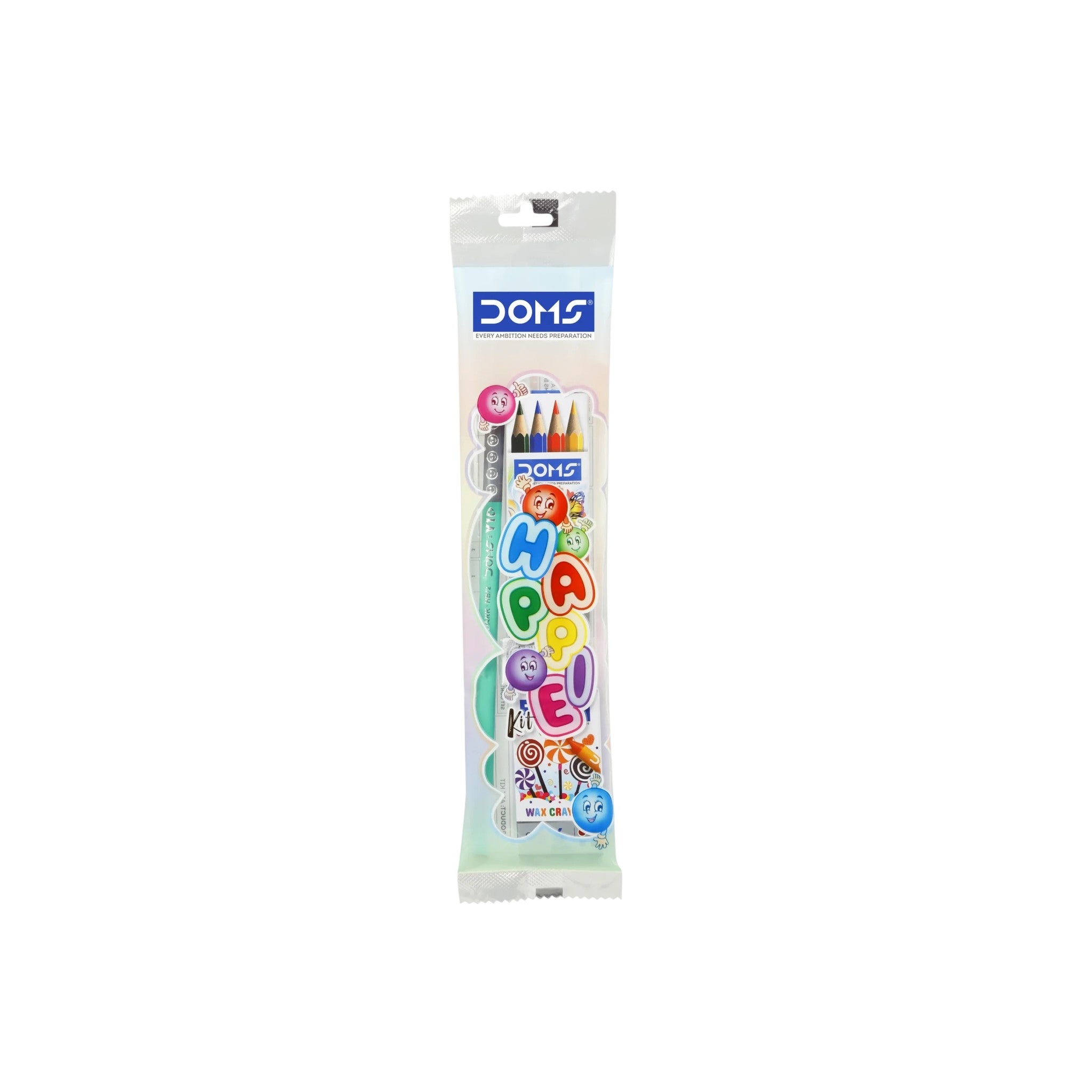 Doms Stationery Set Plastic Multicolor 6.5*5*1 CM 3+