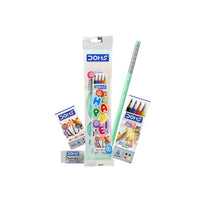 Doms Stationery Set Plastic Multicolor 6.5*5*1 CM 3+