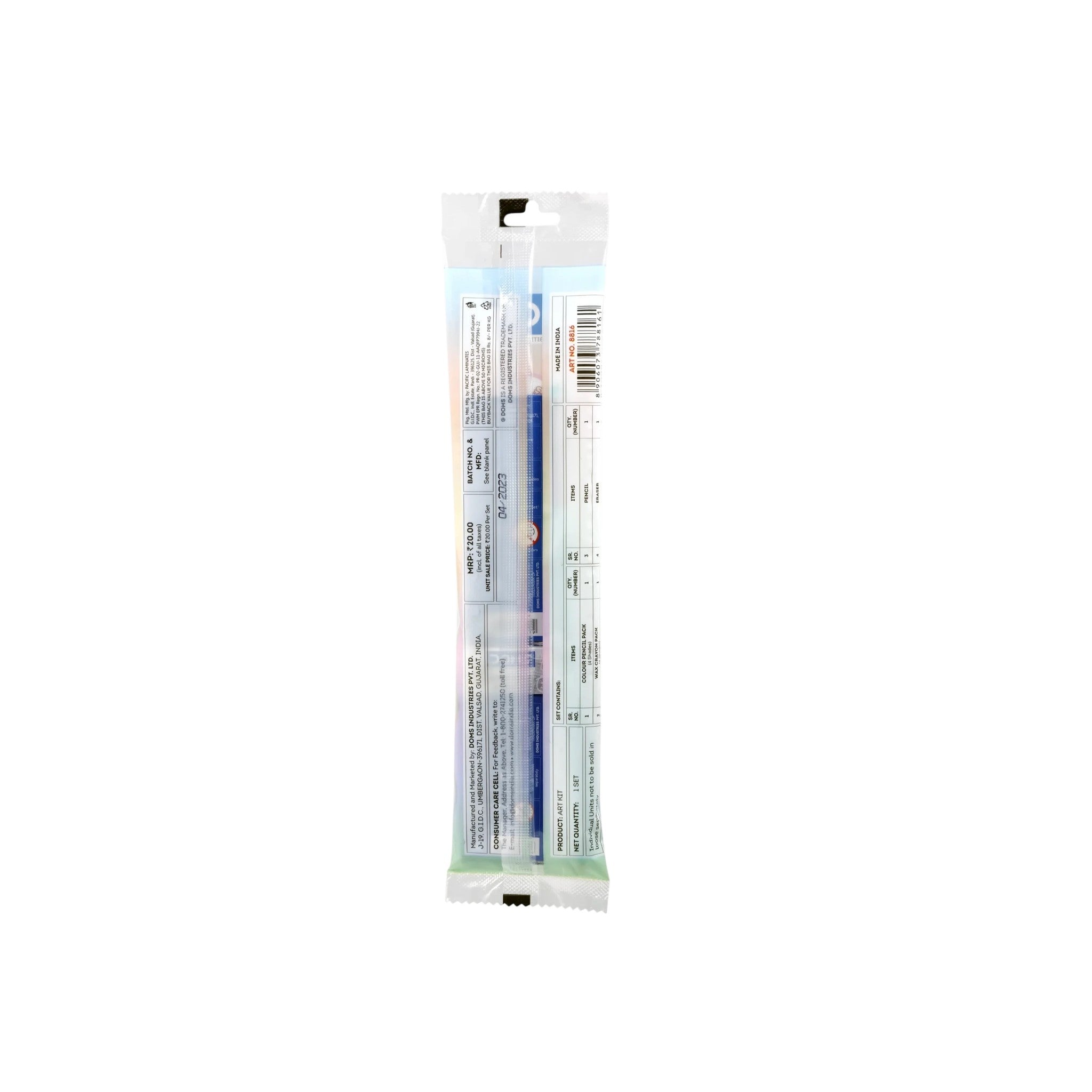 Doms Stationery Set Plastic Multicolor 6.5*5*1 CM 3+