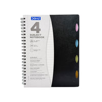 Doms A4 Plastic Notebook Black 120 Sheets 3+ AW26