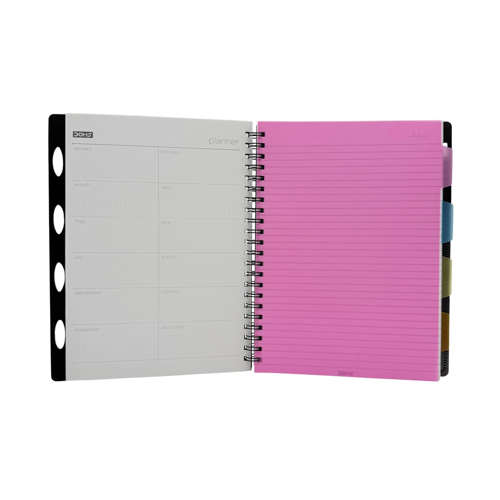 Doms A4 Plastic Notebook Black 120 Sheets 3+ AW26