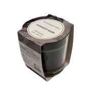 Pillar Candle Blackberry Bay Scented Wax, Glass Velour Grey