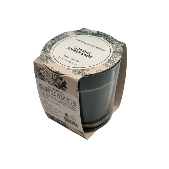 The Fragrance People Coastal Amber Sage Glass Candle 115 gm