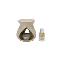 Oil Burner Tealight Warmer Rose Oil, Ceramic, Wax Pink 300 G