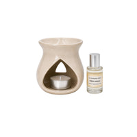 Oil Burner Tealight Warmer Fresh Vanilla Oil, Ceramic, Wax O