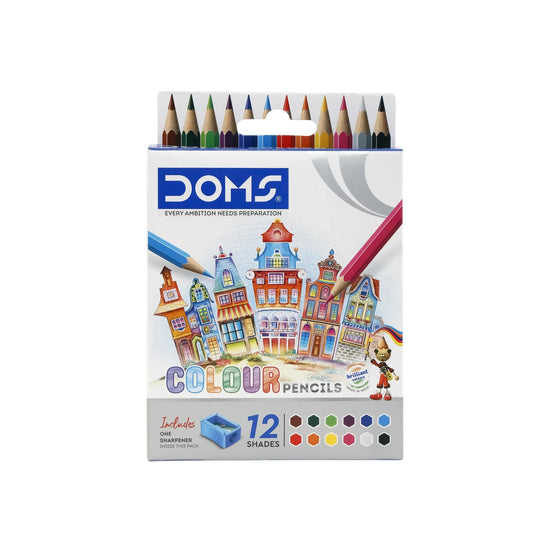 Doms Half Size Colour Pencils 12 Shades