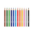 Doms Colored Pencil Plastic Multicolor 10x6.5x1 CM 12 Pcs 3+