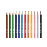 Doms Colored Pencil Plastic Multicolor 10x6.5x1 CM 12 Pcs 3+