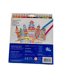 Doms Colored Pencil Plastic Black 19.5*10*1.5 CM 24 Pcs 3+