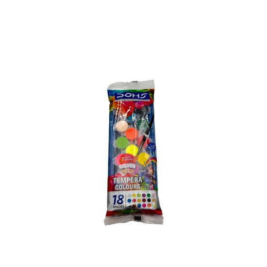 Doms Water Color Paint Plastic Multicolor 12*9*1.8 CM 18 Pcs
