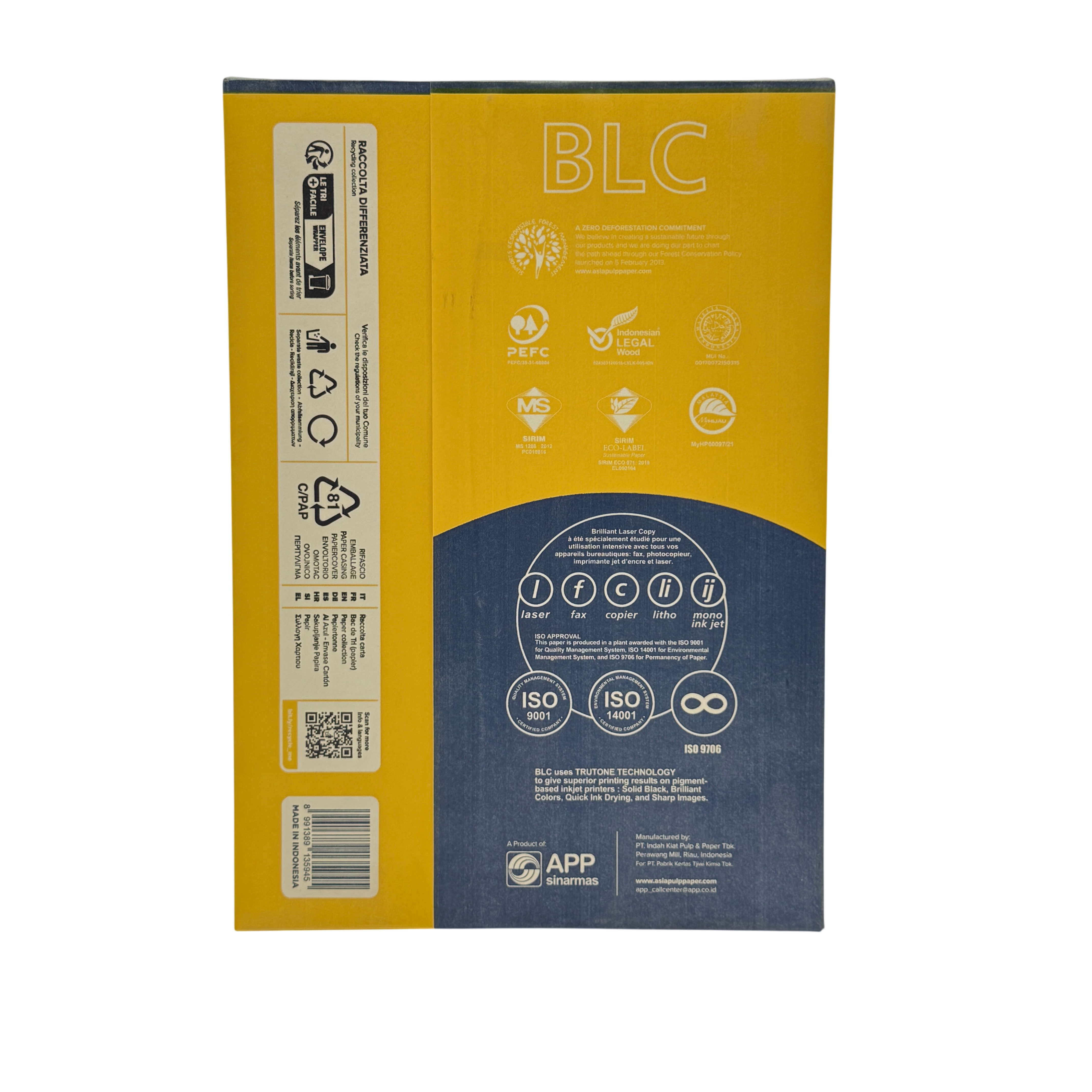 A4 size Printing Paper Plastic Yellow 30x21x5 CM 3+