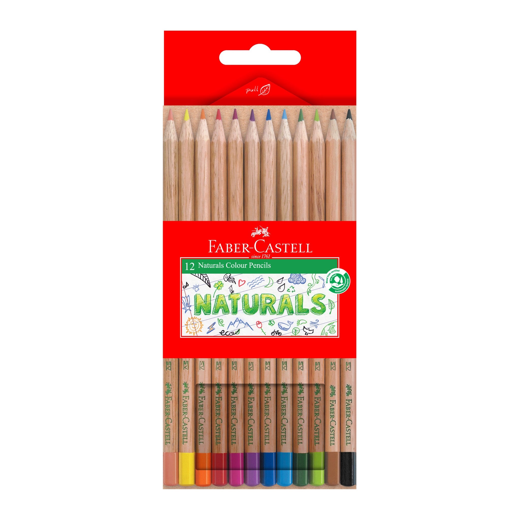FABER-CASTELL NATURALS COLOUR PENCILS 12 COLOUR