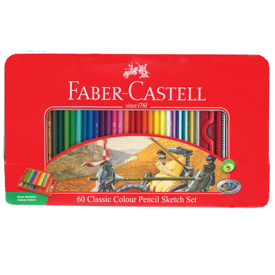 FABER-CASTELL CLASSIC COLOUR PENCILS 60 COLOUR  SKETCH SET FT
