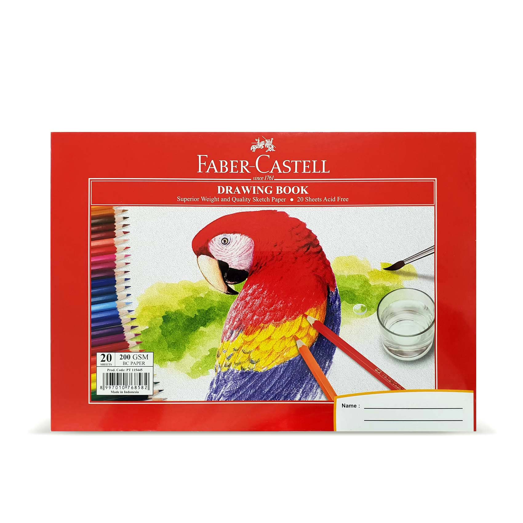FABER-CASTELL DRAWING BOOK A4 200GSM 20 SHEETS