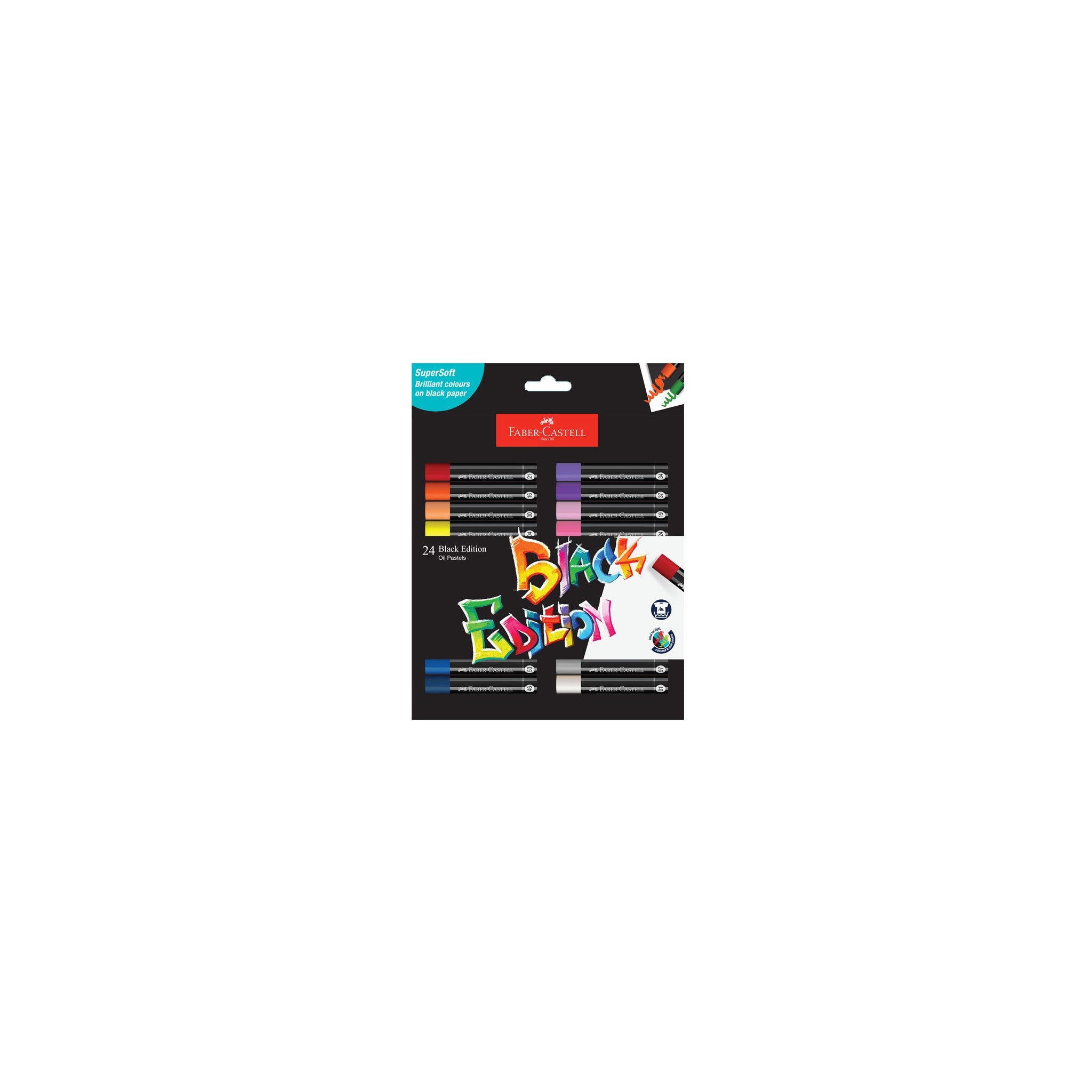 FABER-CASTELL BLACK EDITION OIL PASTELS 24 COLOR