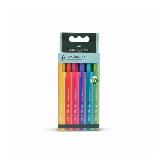 FABER-CASTELL PASTEL SLIM HIGHLIGHTER 6 COLOUR
