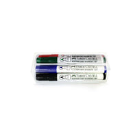 FABER-CASTELL WB MARKER BULLET SET OF 4PC + DUSTER