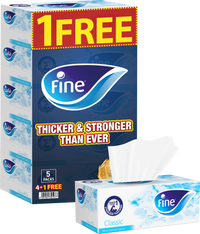 FACIAL TISSUES FINE CLASSIC 170X2 PLIES 4+1 FREE (CARTON OF 05X8) DAWN