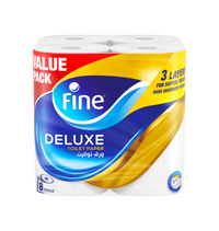 FINE TOILET TISSUE DELUXE 140 SHEETS 3 PLIES(BALE OF 08X10)