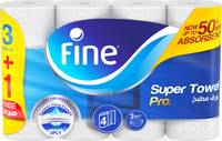 FINE TOWEL HOUSEHOLD FINE SUPER TOWEL PRO 60 SHEETS 3PLY (BALE 4X10)- SPECIAL OFFER -