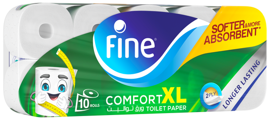 Comfort Toilet Tissue XL 2 Ply 250 Sheets Pack of 10